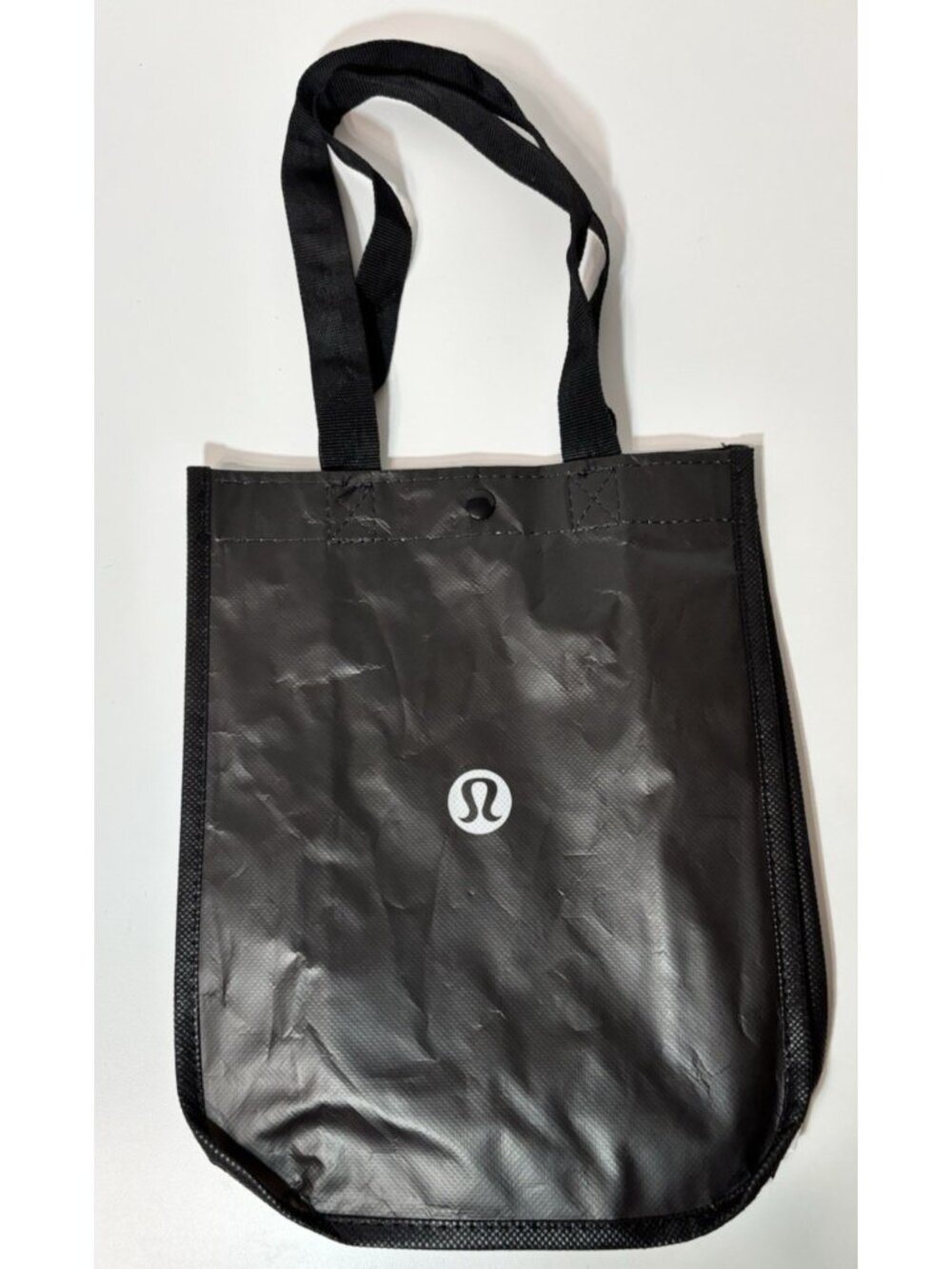 lululemon Reusable Shopping Tote Bags - Lot of 4 Small Black Red Blue - Picture 4 of 5